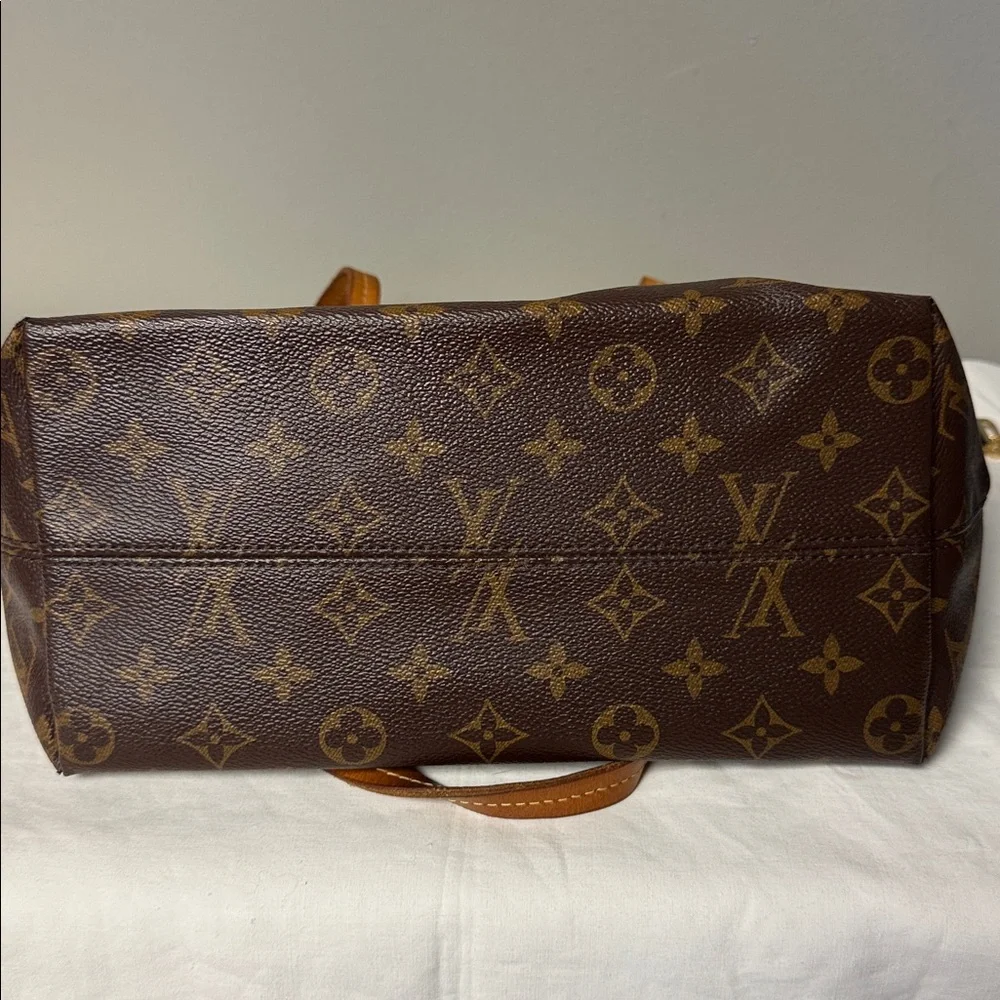 Louis Vuitton Monogram Iena MM Tote Bag Zip Top Shoulder Bag 2016